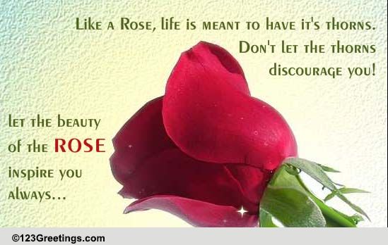 Inspirational Rose! Free Roses eCards, Greeting Cards | 123 Greetings