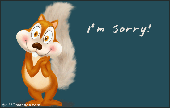 I Am Sorry!