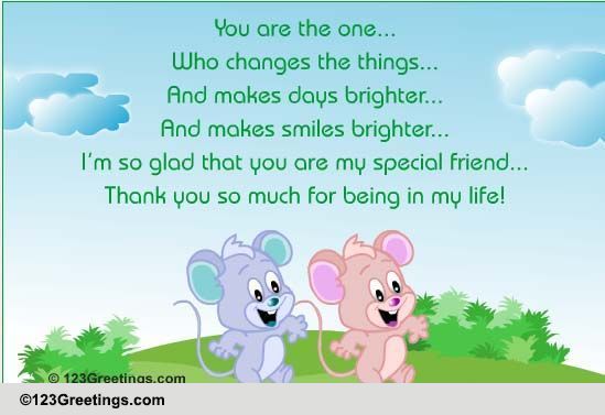 Thank You For Being In My Life!