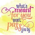 What’s Meant For You Won’t...
