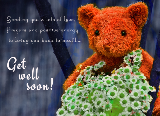 Get Well Soon Wishes With Bouquet.
