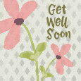 Get Well Soon Pink Flowers.