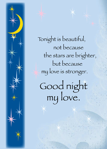 Good Night My Love, Stars In Night!