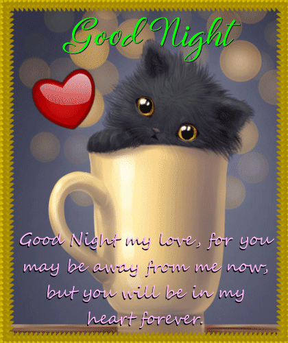 A Cute And Romantic Good Night Card.