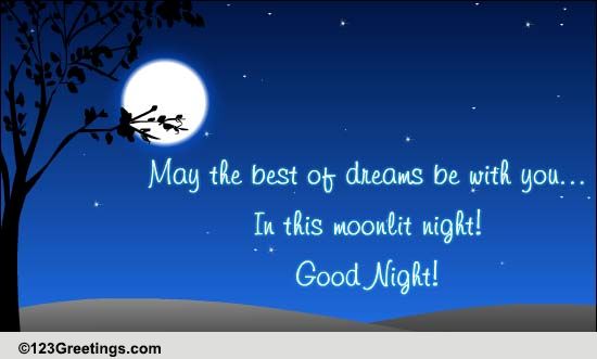 Moonlit Night! Free Good Night eCards, Greeting Cards | 123 Greetings