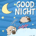 Good Night Sheep Jumping Fence.