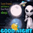 A Sweet Dreams And Good Night Card.