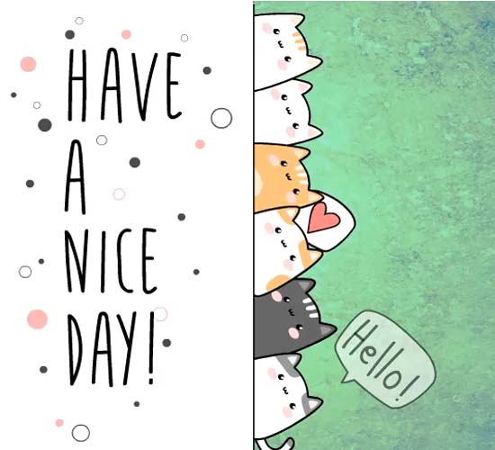 Have A Nice Day Cats! Free Have a Great Day eCards, Greeting Cards ...