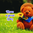 A Cute Teddy To Wish A Great Day.