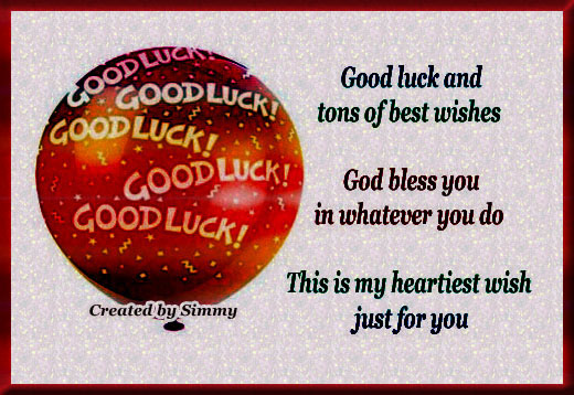 Good Luck And Best Wishes For You.