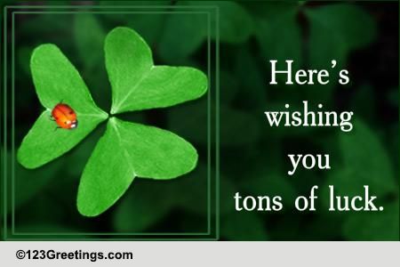 Wishing You Luck! Free Good Luck eCards, Greeting Cards | 123 Greetings