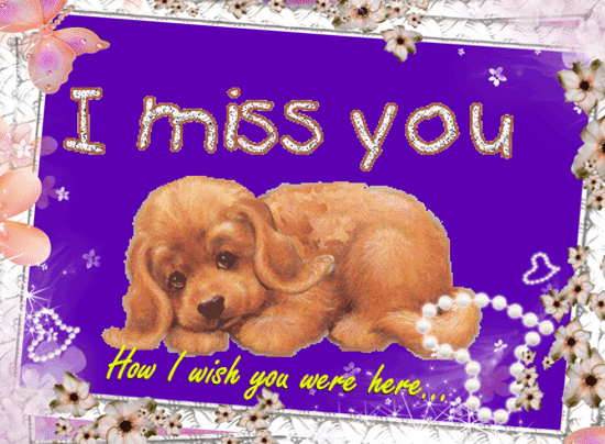 A Cute Miss You Ecard For Your Love.
