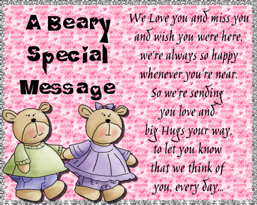 Beary Special Message.