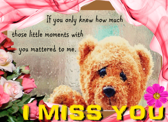 A Cute Miss You Card For Someone.