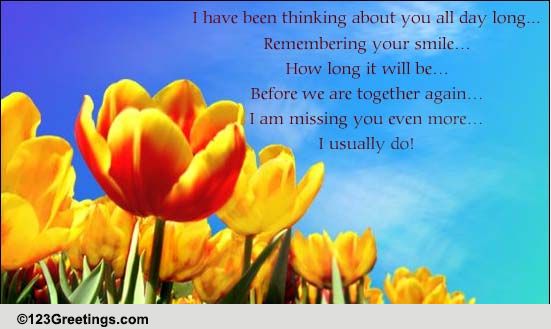 Missing You Even More! Free Miss You eCards, Greeting Cards | 123 Greetings