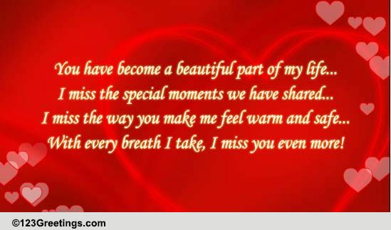 I Miss You In Every Breath! Free Miss You eCards, Greeting Cards | 123 ...