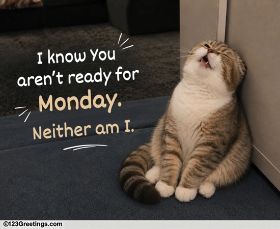 A Relatable Monday Blues ecard.