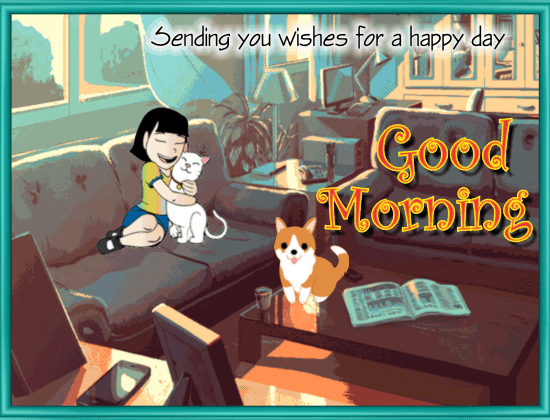 Morning Wishes Happy Day Card.