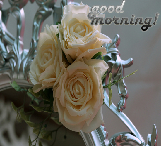 morning wishes with flowers