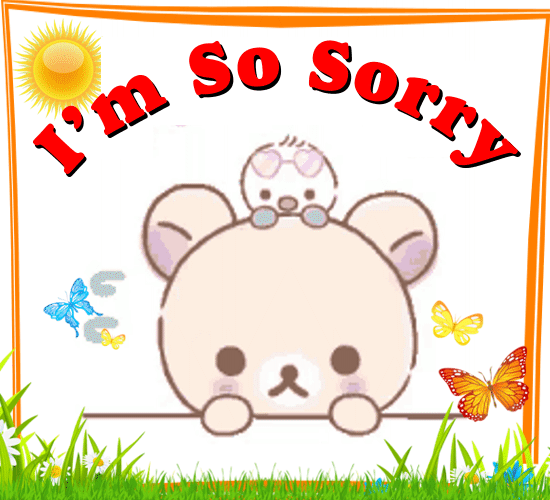 A Cute Sorry Card Just For You.