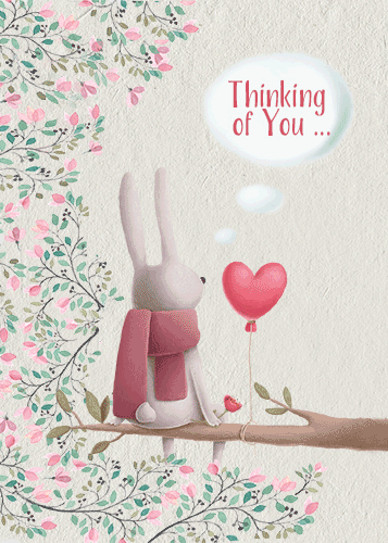 Cute Rabbit Thinking Of You... Free Thinking of You eCards | 123 Greetings