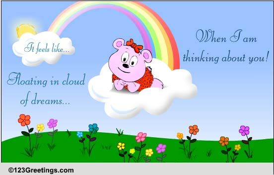 Floating In Cloud! Free Thinking of You eCards, Greeting Cards | 123 ...