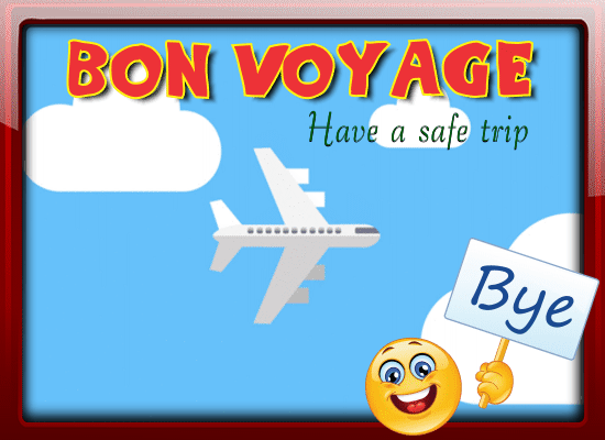 A Happy Bon Voyage Trip Ecard.