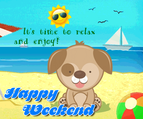 A Relaxing Happy Weekend Card.