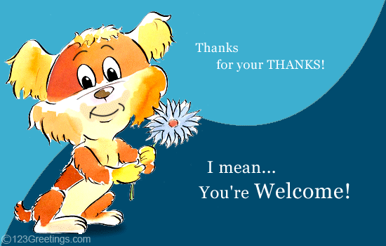 Thanks For Your Thanks!