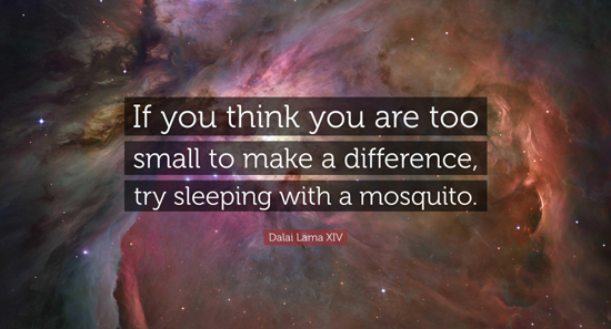 If You Think You Are Too Small...