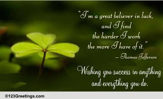Luck And Success!