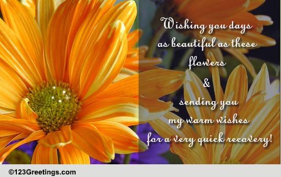 Sending Warm Wishes... Free Recovery eCards, Greeting Cards | 123 Greetings