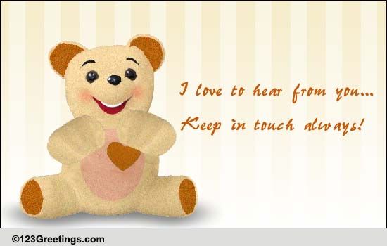 Always In Touch! Free Keep in Touch eCards, Greeting Cards | 123 Greetings