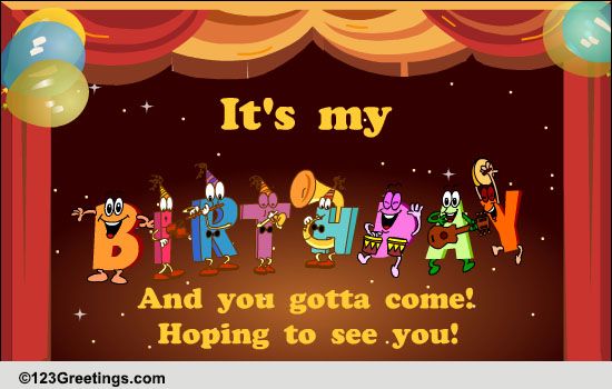 An Invitation For My Birthday!
