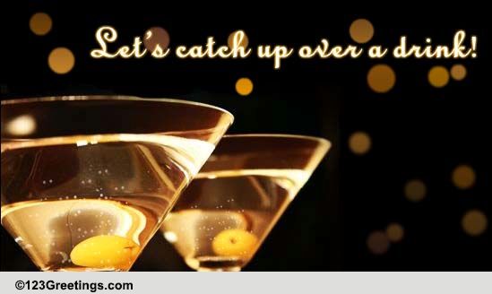 Over A Drink! Free Party Invitations eCards, Greeting Cards | 123 Greetings