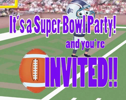 Super Bowl Invite. Free Party Invitations eCards, Greeting Cards | 123 ...