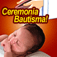 A Spanish Baptismal Invitation Card.