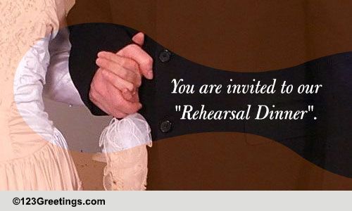 Rehearsal Dinner Invitation.