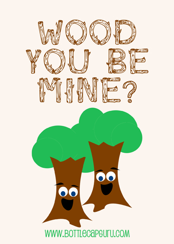 Wood You Be Mine? Cute Love Card!