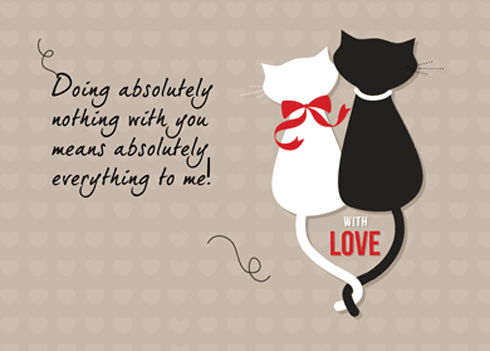 Sweet Cat Card Filled With Love.