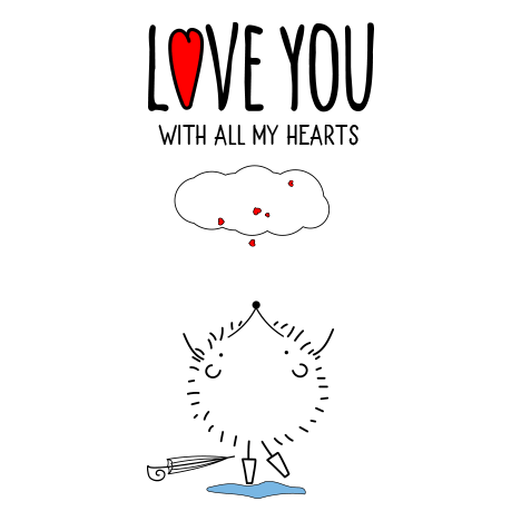 Cute Hedgehog Loves You.