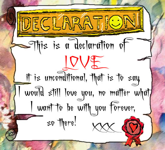 Declaration Of Love.