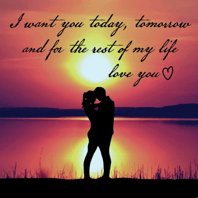 I Will Love You Today, Tomorrow.