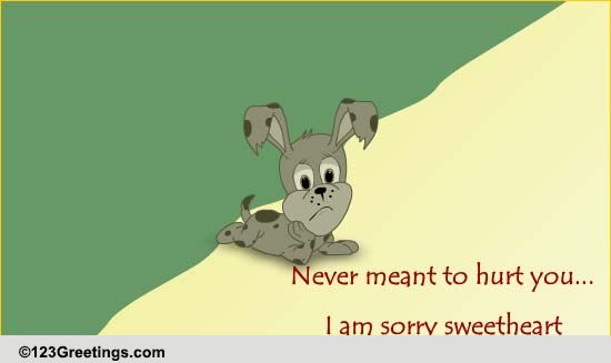 I Am Sorry Sweetheart...