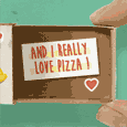 Love And Pizza Matchbox.