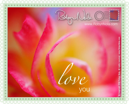 Love You Postcard By Robyn Nola.