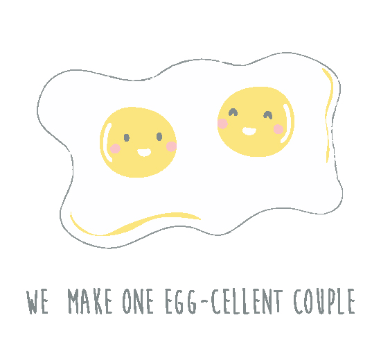 I Love You! Egg-cellent Couple.