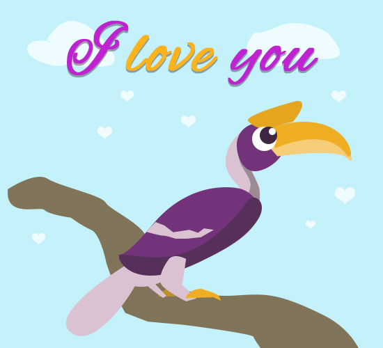 I Love You Hornbill