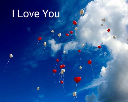 Love And Sky With Balloons.