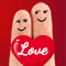 Couple Fingers Saying Love You!